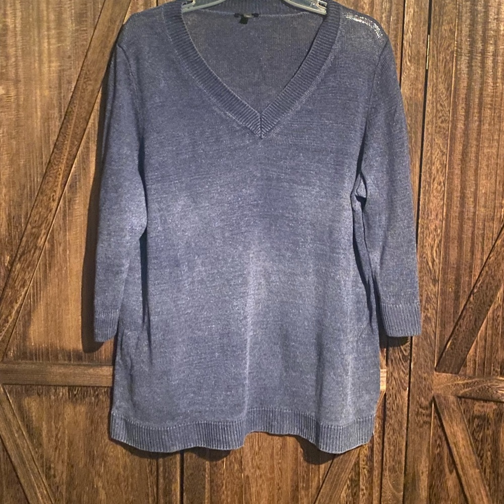 Talbots Women's V-Neck Sweater - Indigo